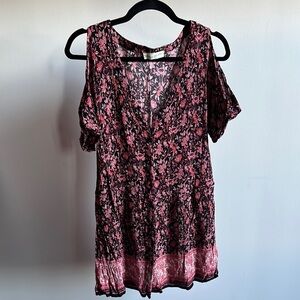 Mini Button Up Casual Floral Dress